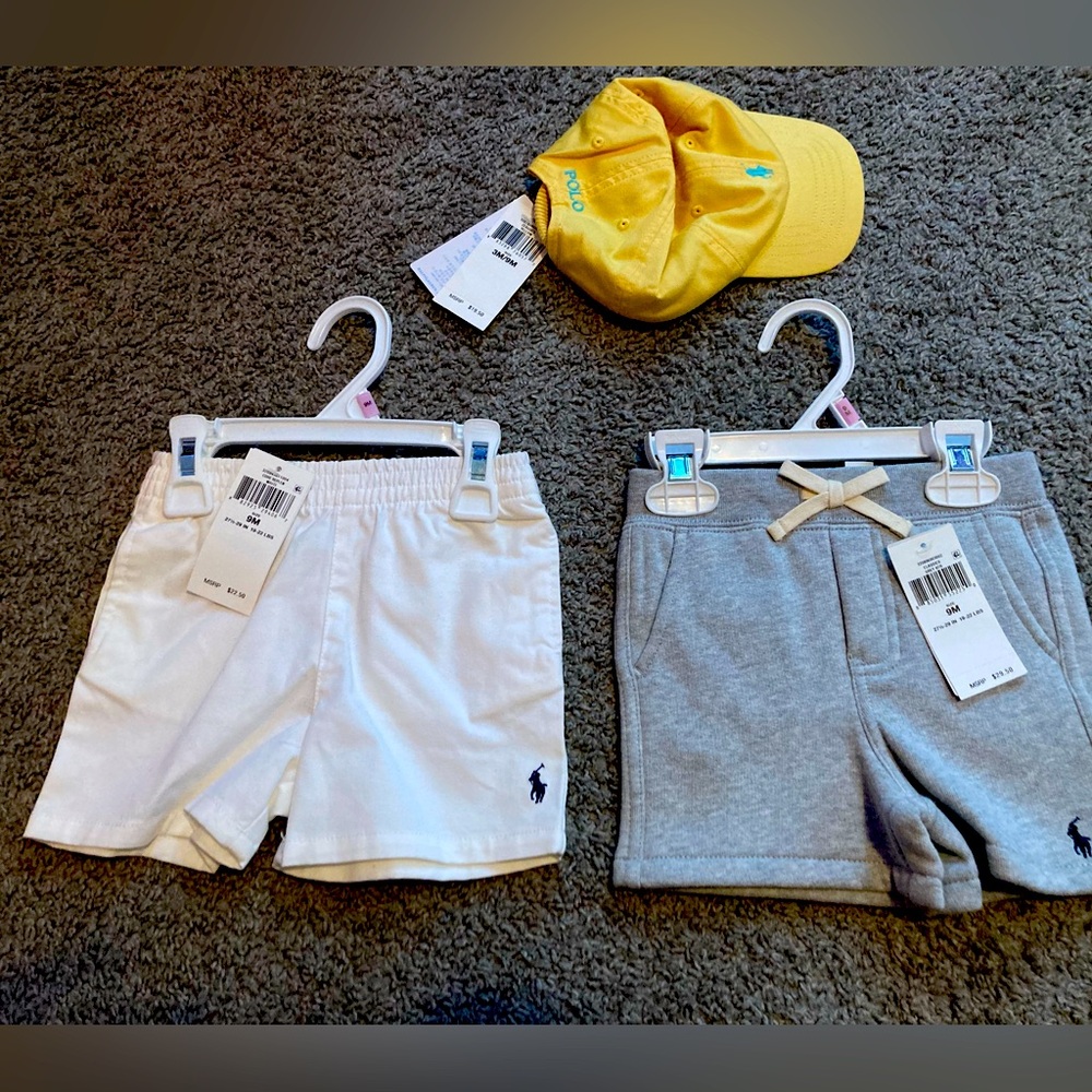 Polo shorts and hat bundle